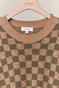 Mello - Women's Checker Knit Sweater