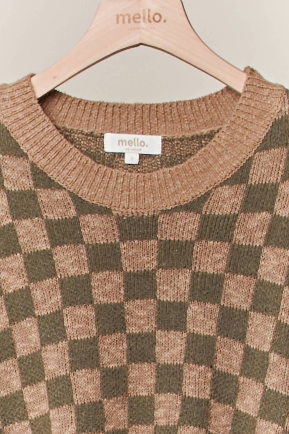 Mello - Women's Checker Knit Sweater