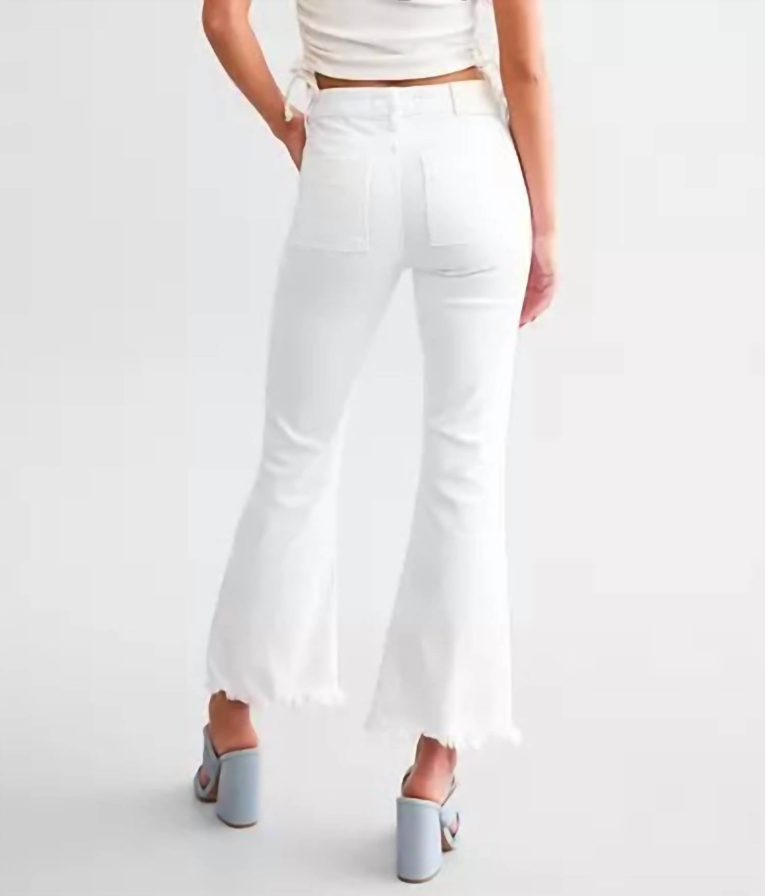 Hidden - Happi Mid Rise Croppd Flare Jeans