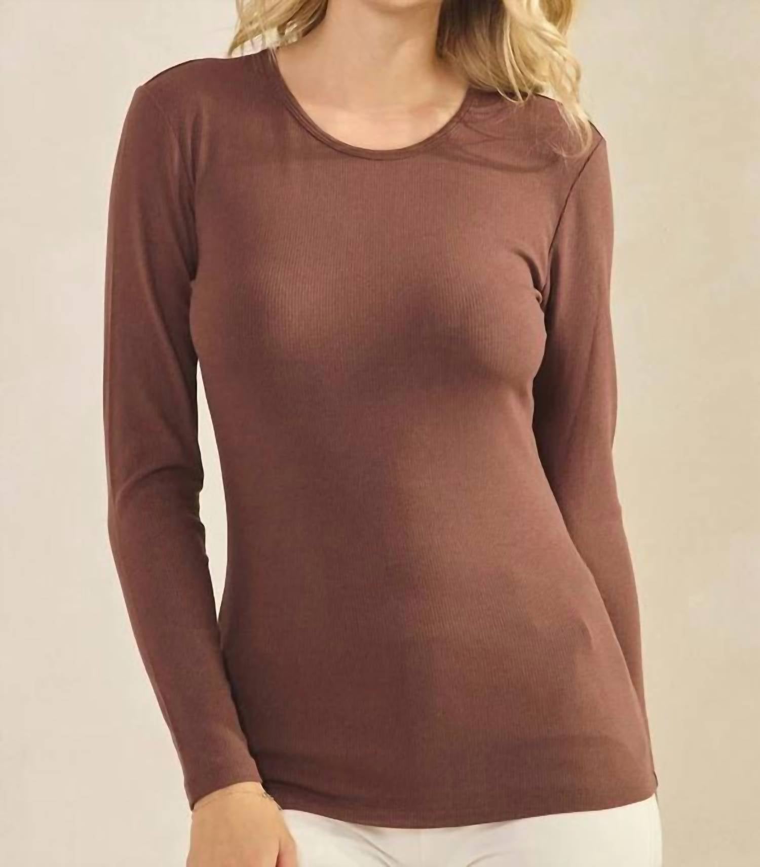Yelete - Ribbed Long Sleeve Top