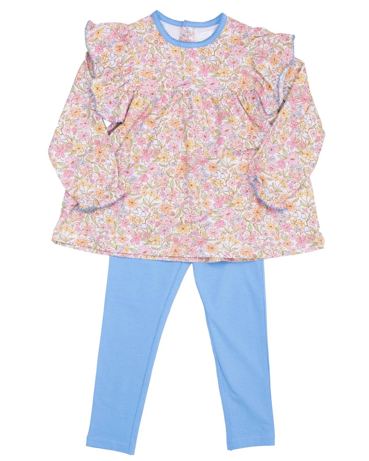 The Oaks Apparel - Kids' Abree Watercolor Wildflower Legging Set