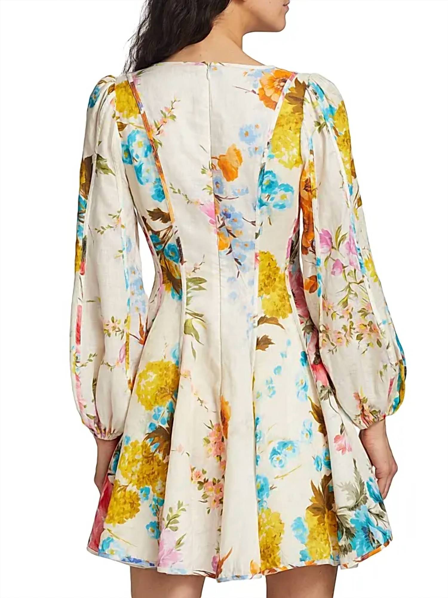 Zimmermann - Halcyon Paneled Linen Minidress