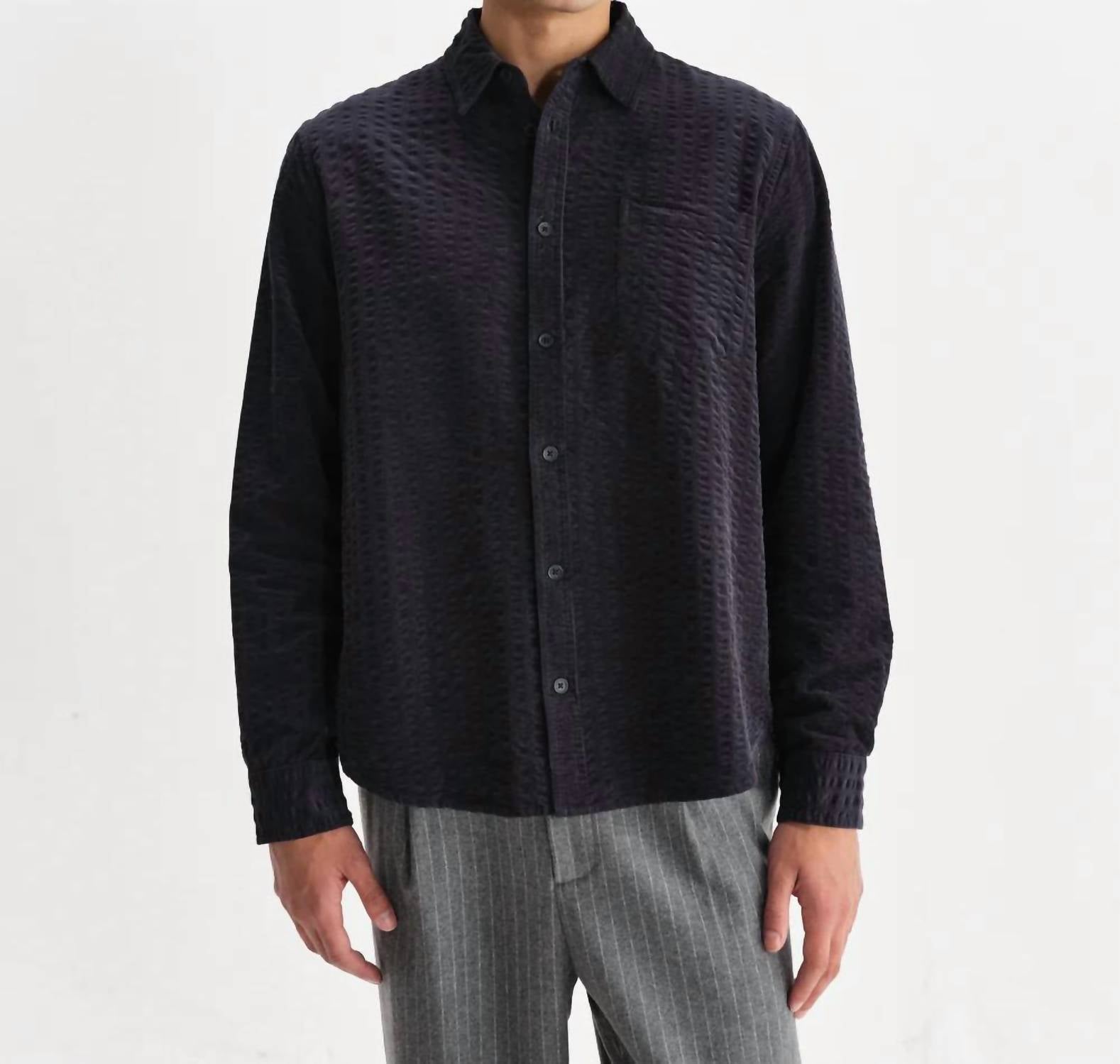 Wax London - Men's Shelly Seersucker Cord Shirt