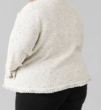 Nic + Zoe - Collared Fringe Jacket - Plus Size