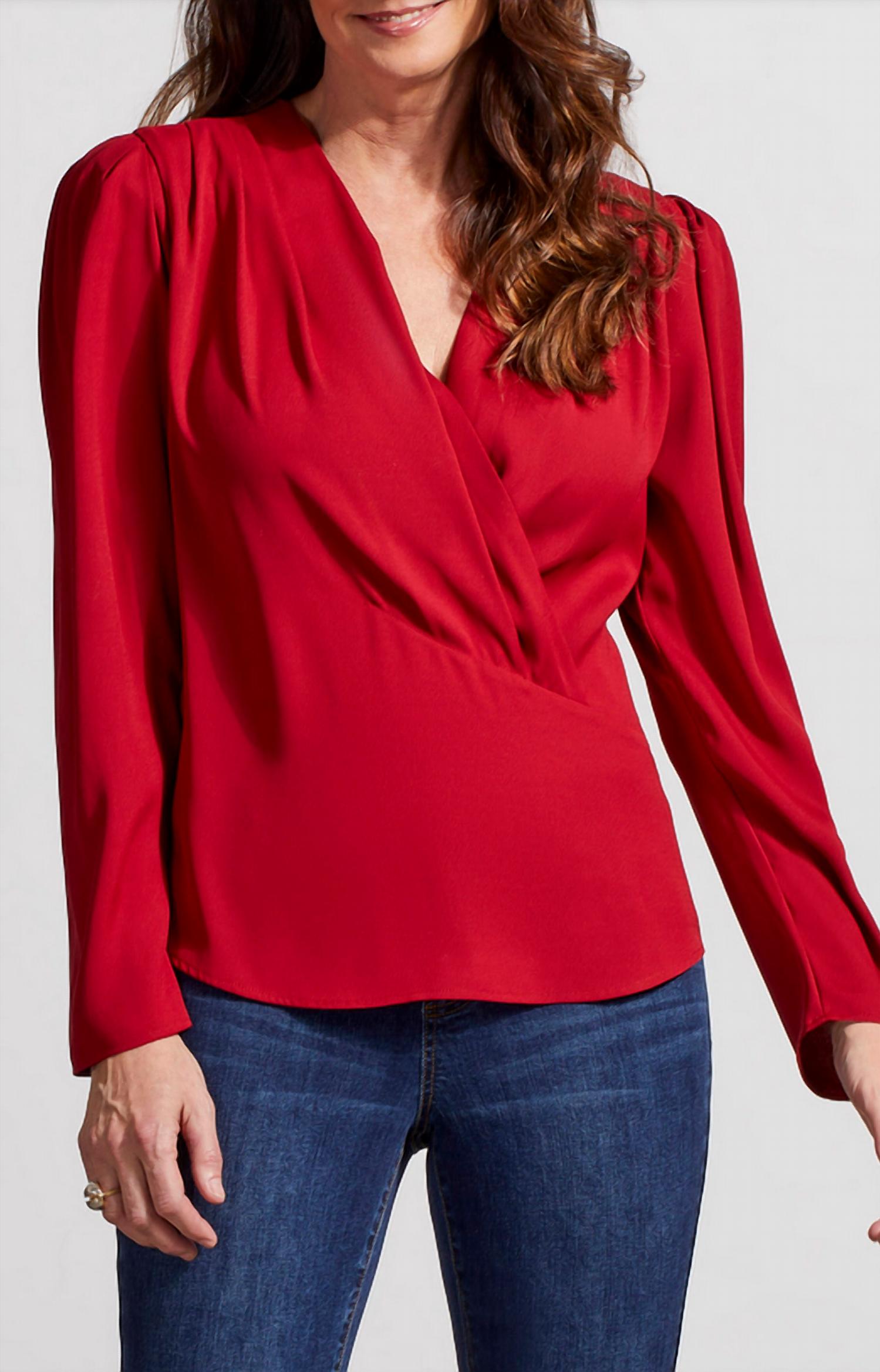 Tribal - Pleated Wrap Blouse