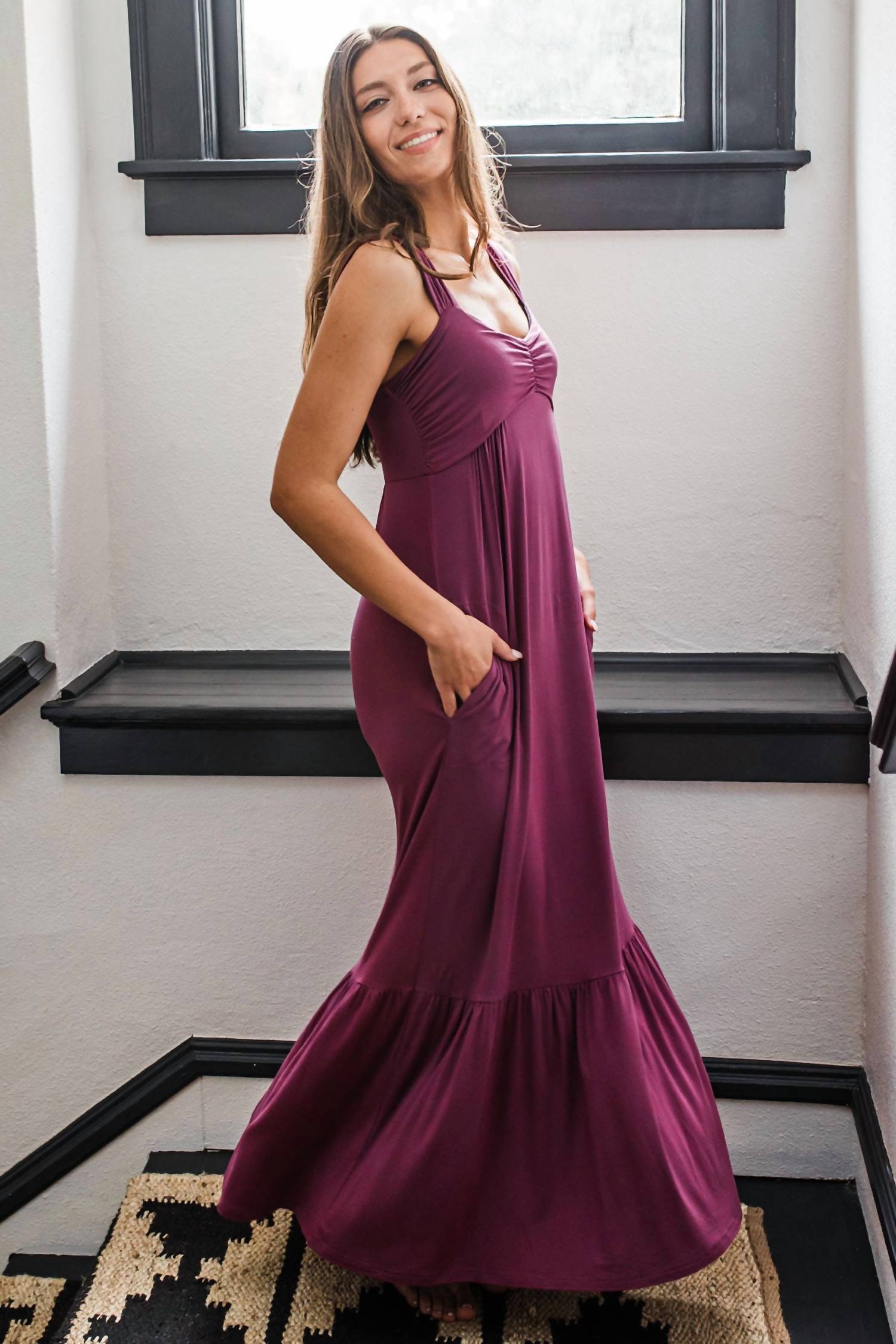 Yala - Cleo Babydoll Bamboo Maxi Dress