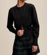 Listicle - Monroe Zip Detail Pullover Sweater