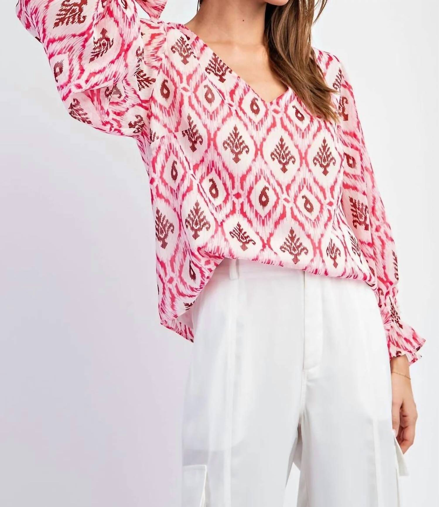 Ee:Some - Shimmering Print Blouse