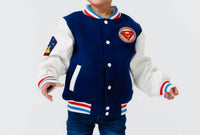 Lola + The Boys Boy's Superman Bomber Jacket in navy - item - alternate view