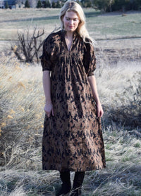 Never A Wallflower - High Neck Midi Dress