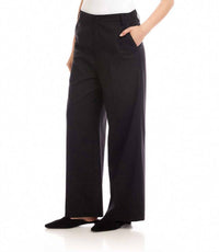 Karen Kane Rhinestone Embellished Wide-leg Trousers - Petite in black - women's pants - alternate view