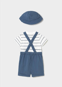 Mayoral - Boys' 3-Piece Dungaree Striped Set