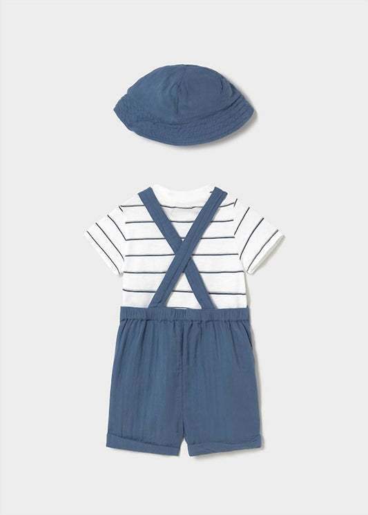 Mayoral - Boys' 3-Piece Dungaree Striped Set
