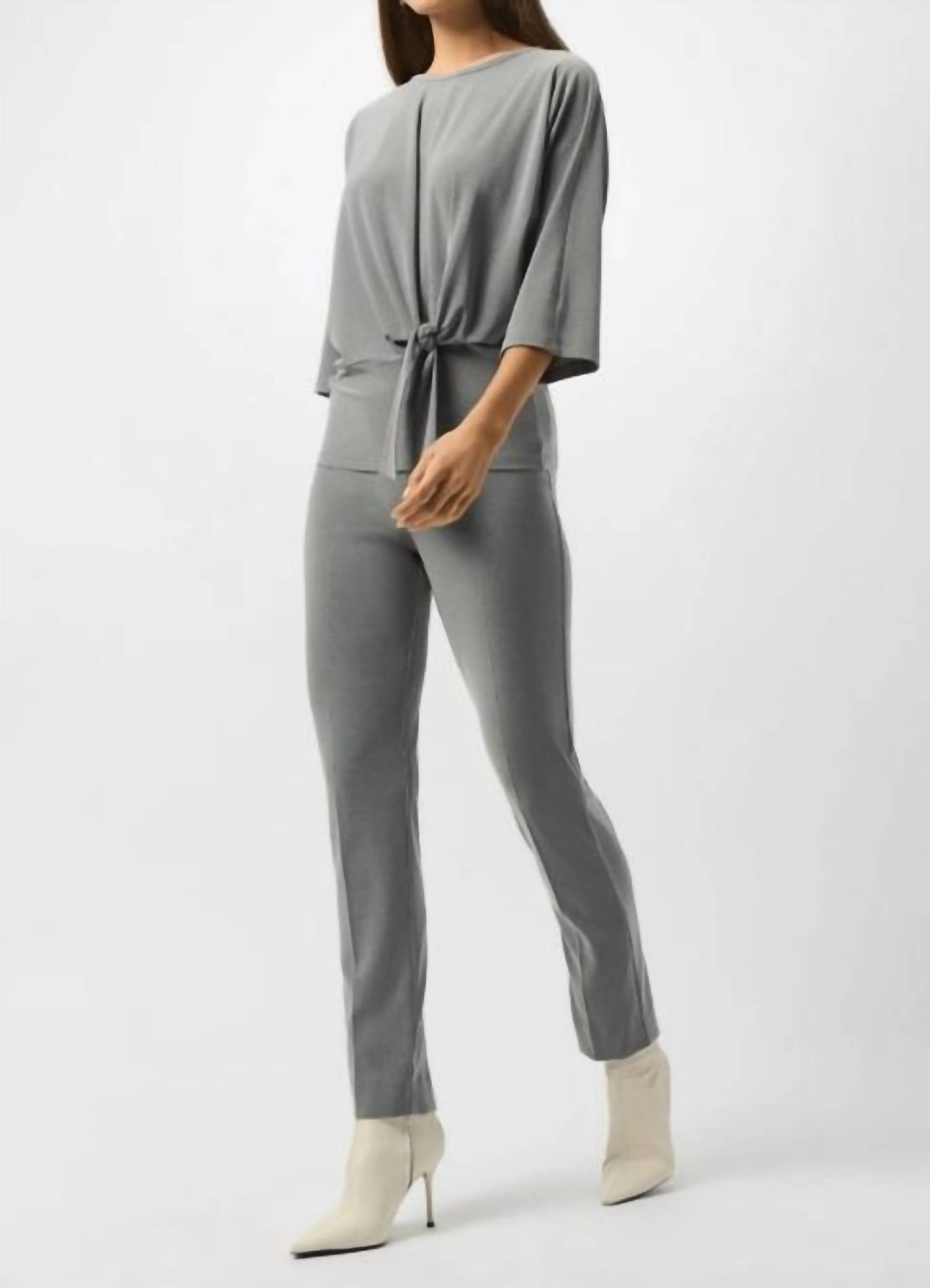 Joseph Ribkoff - Slit Back Straight Ankle Pant