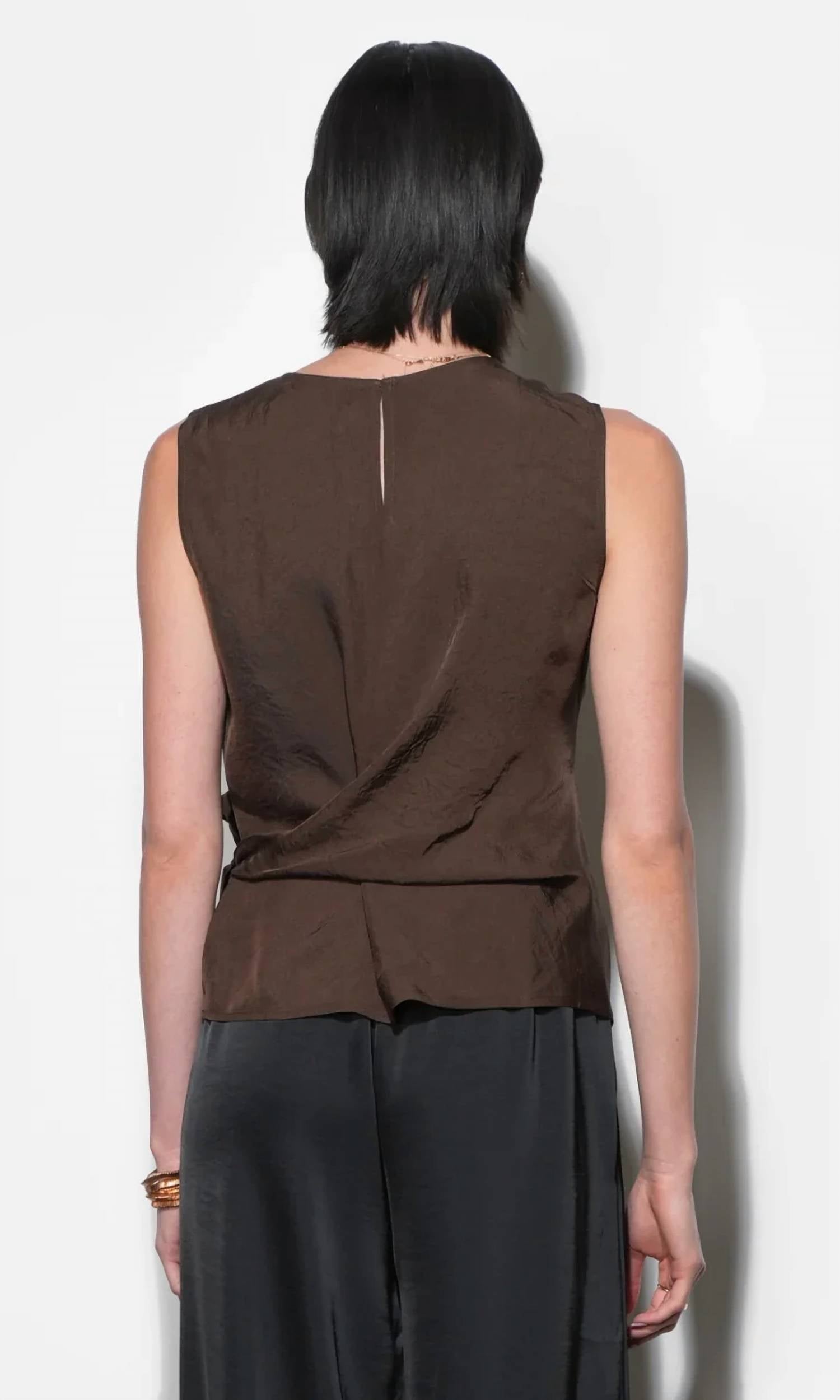 Greylin - Lola Sleeveless Side Tie Blouse