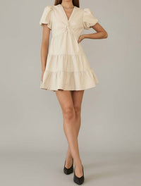 Skies Are Blue - Rory Twisted Front Detail Tiered Dress