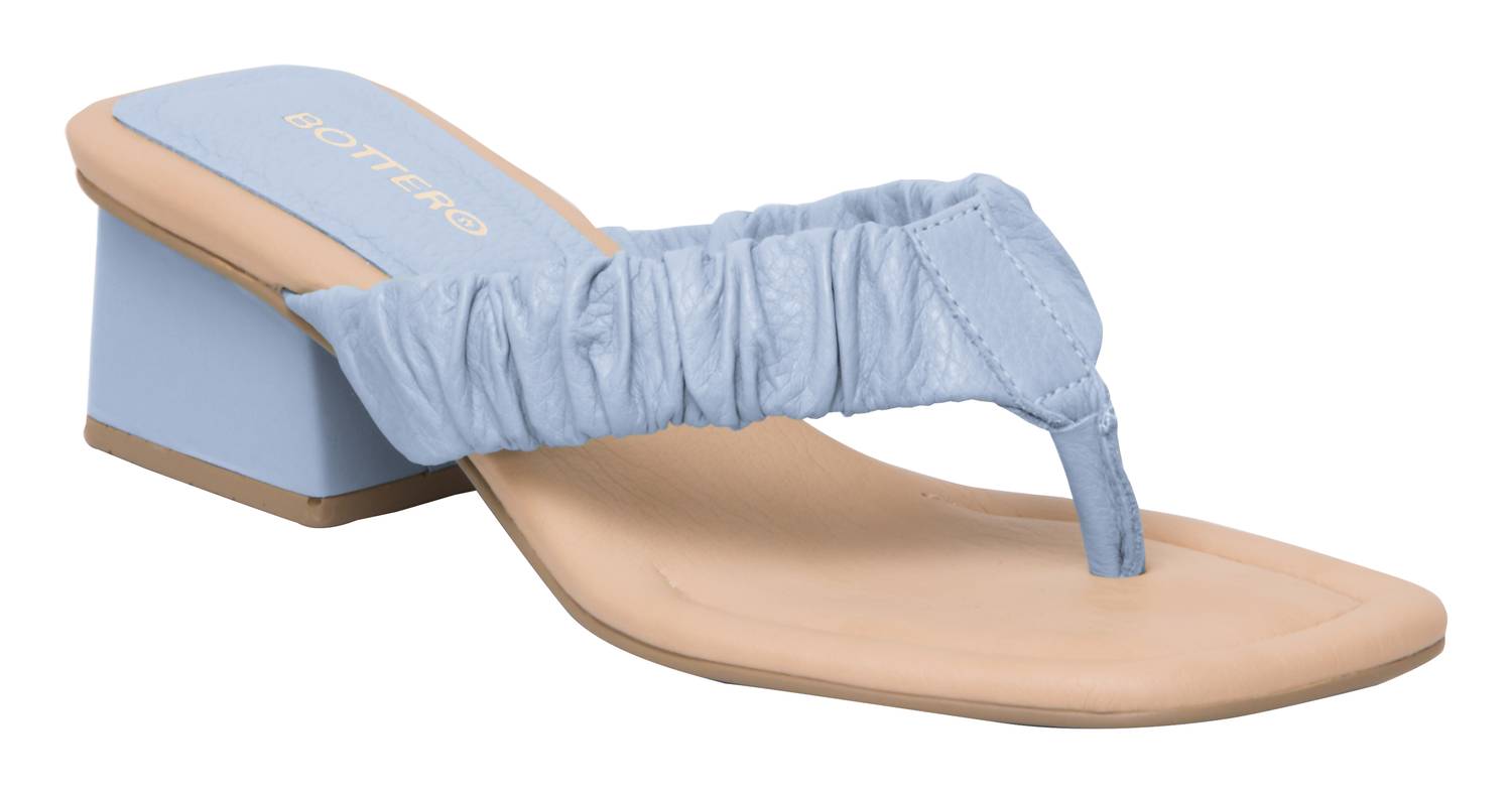 Bottero - Women's Marina ruched Thong Strap Sandal Low Heel