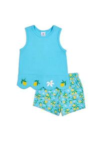 Florence Eiseman - Scallop Lemon Top And Short Set