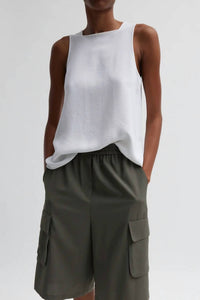 Tibi - Pebble Sable Cross Back Tank