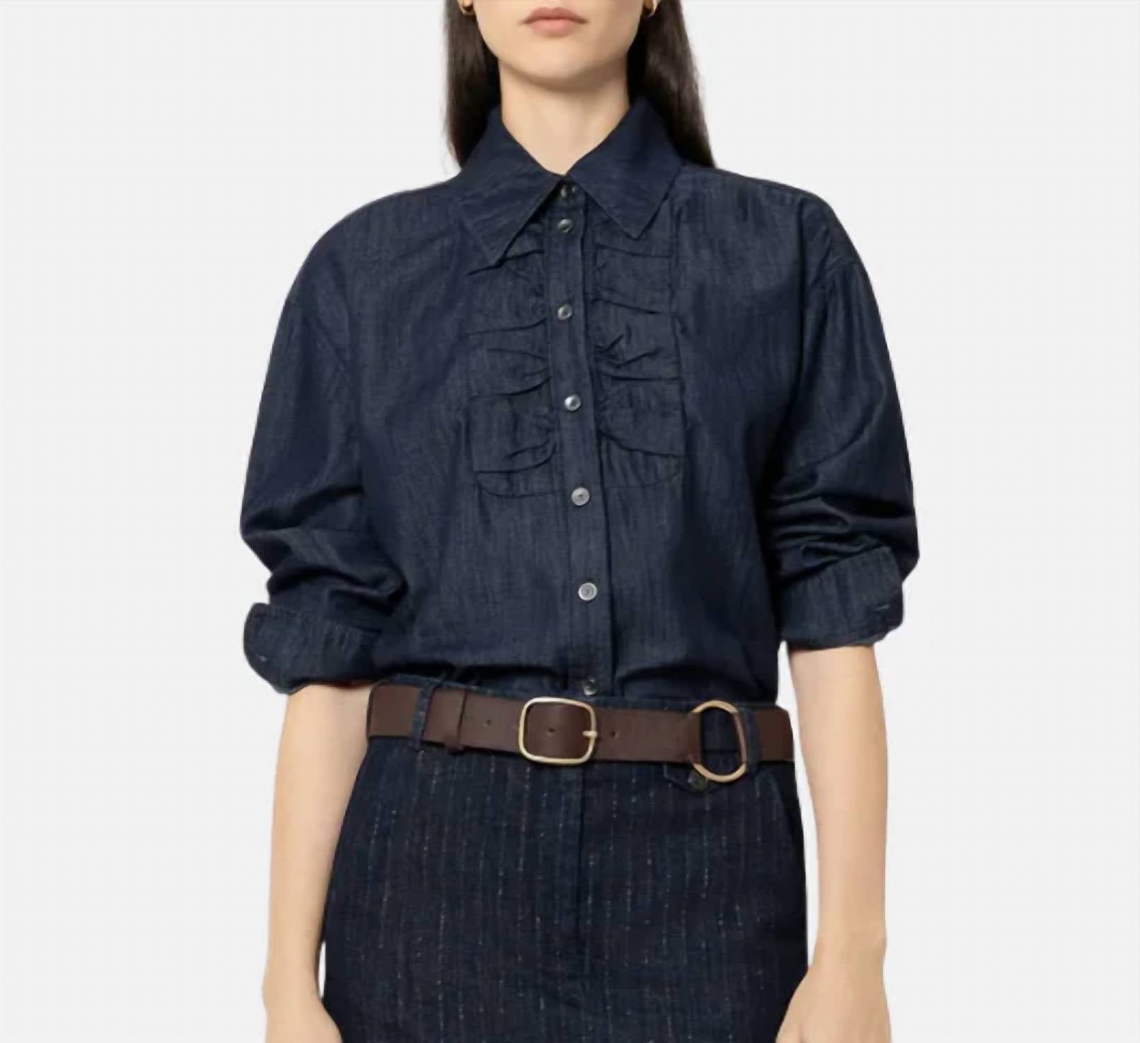 Luisa Cerano - Ruffle Front Blouse