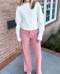 Compania Fantastica Women's Rosa Pants in light pink - women's pants - detail view