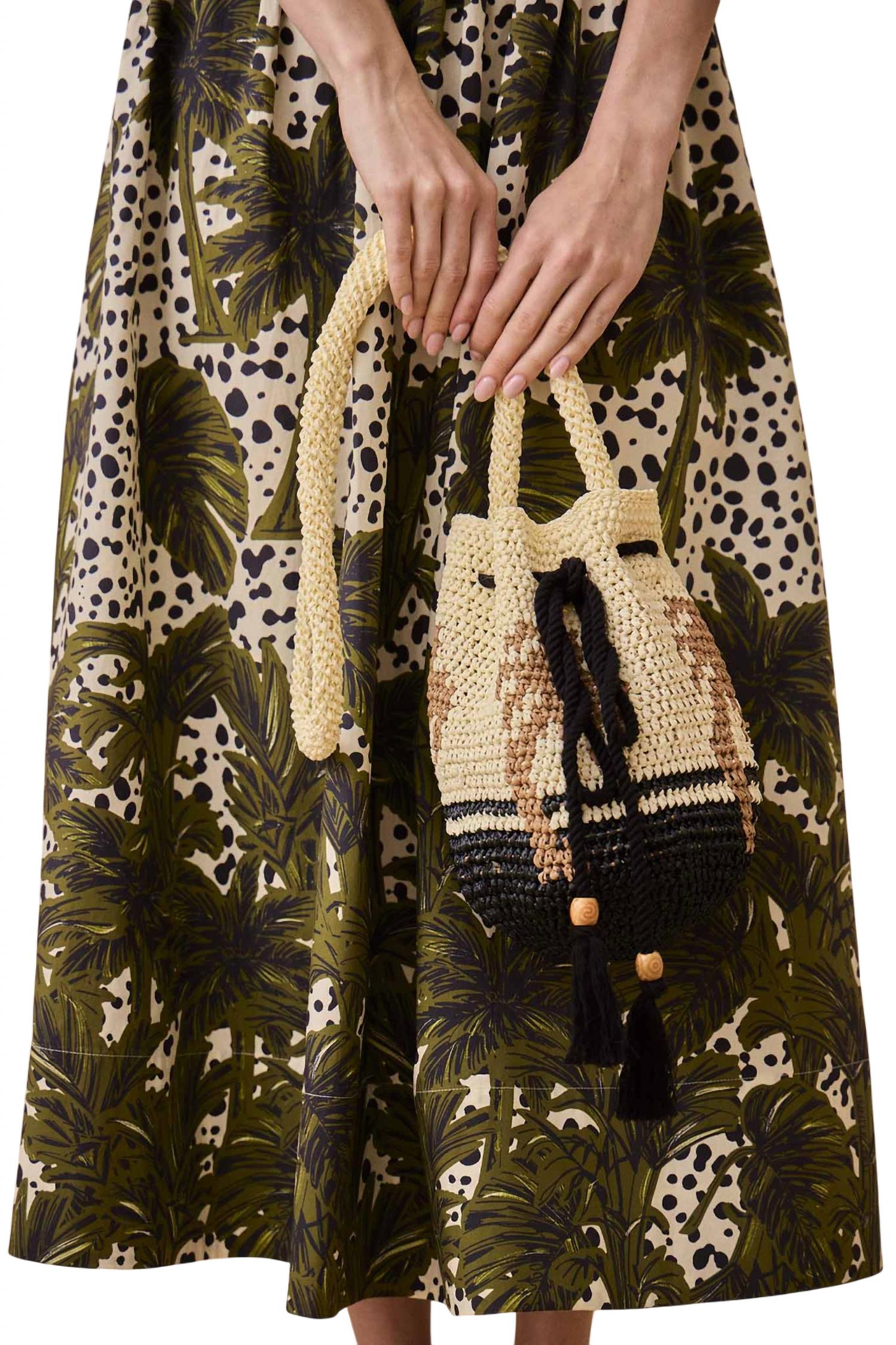 Hunter Bell - Raffia Bucket Bag