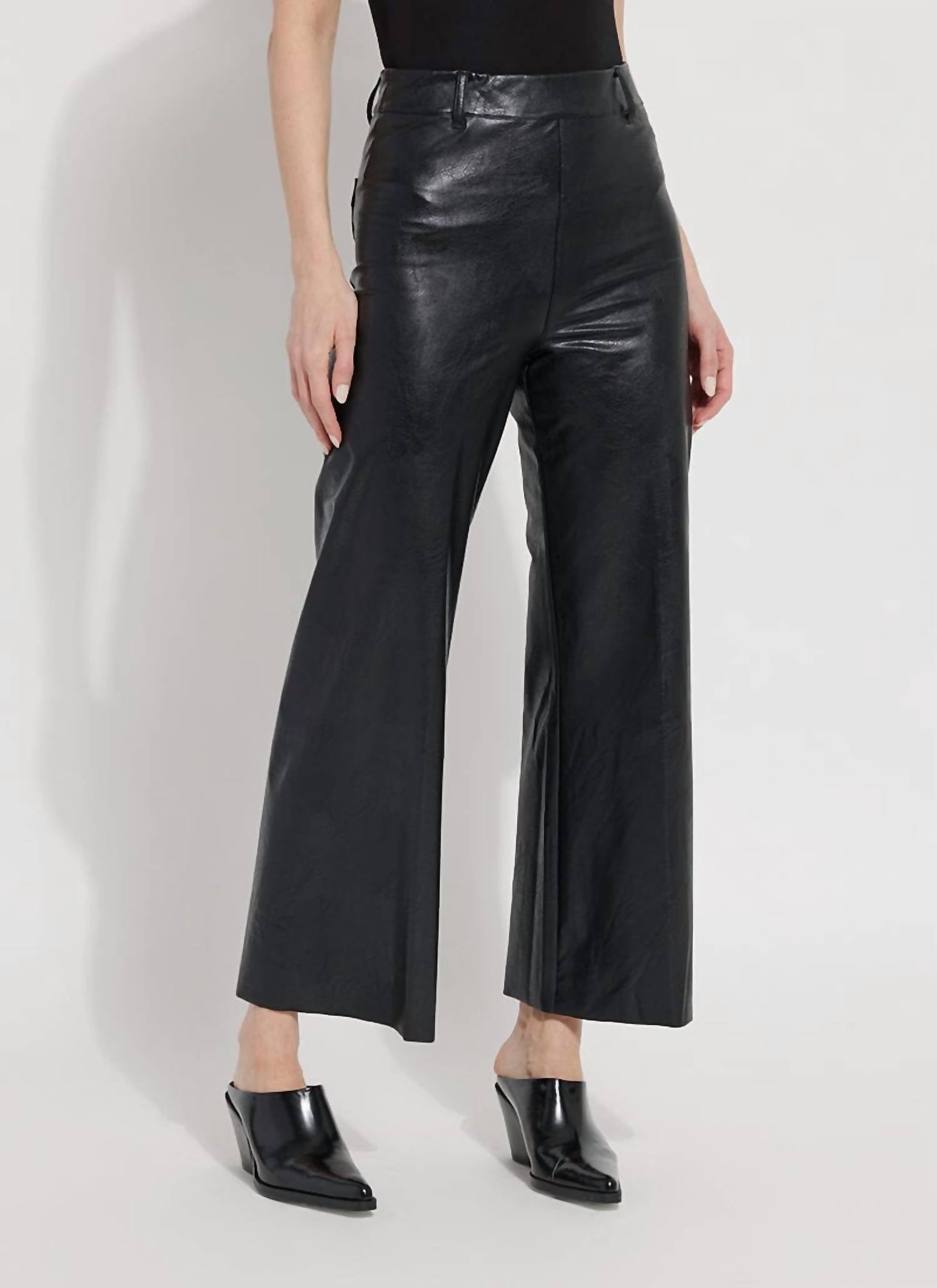 Lysse - Vegan Leather Wide Pant