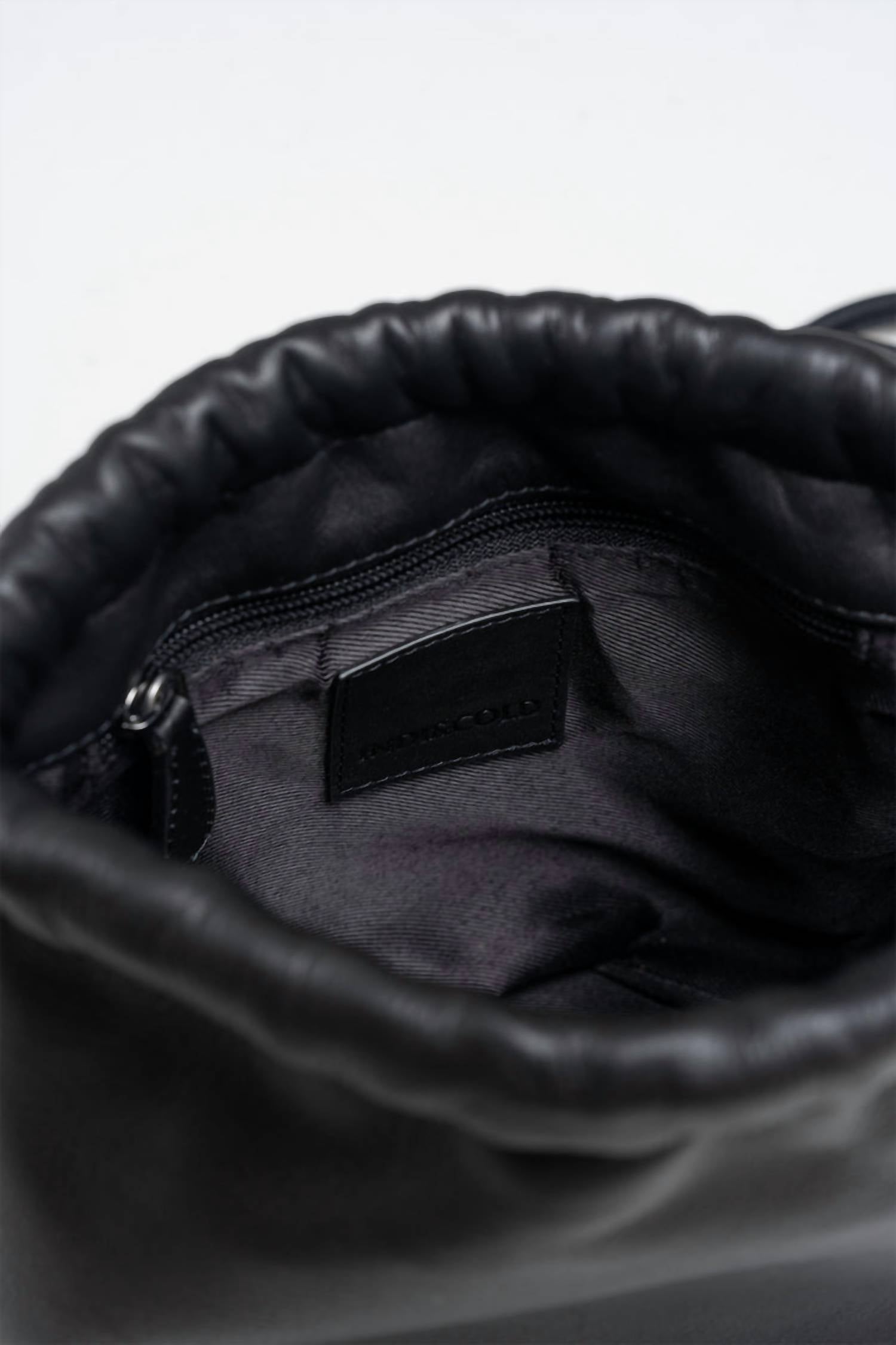 Indi & Cold - Women's Gathered Leather Bag