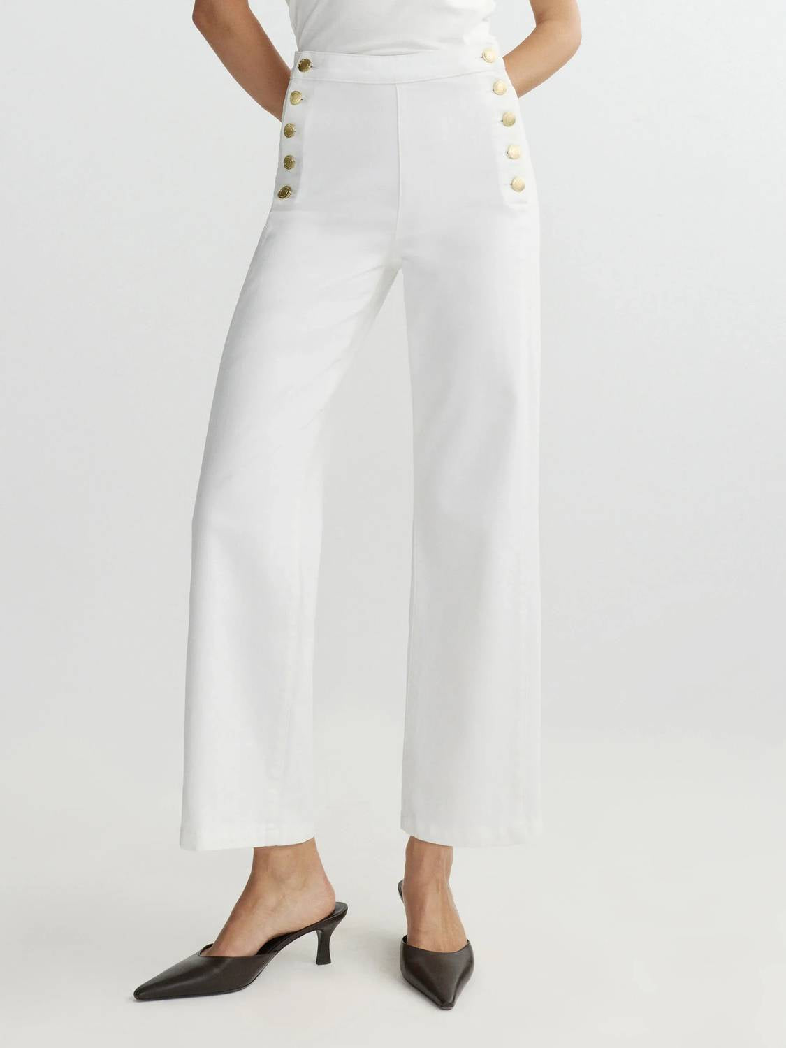 Dl1961 - Women'S - Karmine Refined Wide Leg: High Rise Pab Jeans