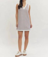 Entro - Americana Jersey Knit Mini Dress
