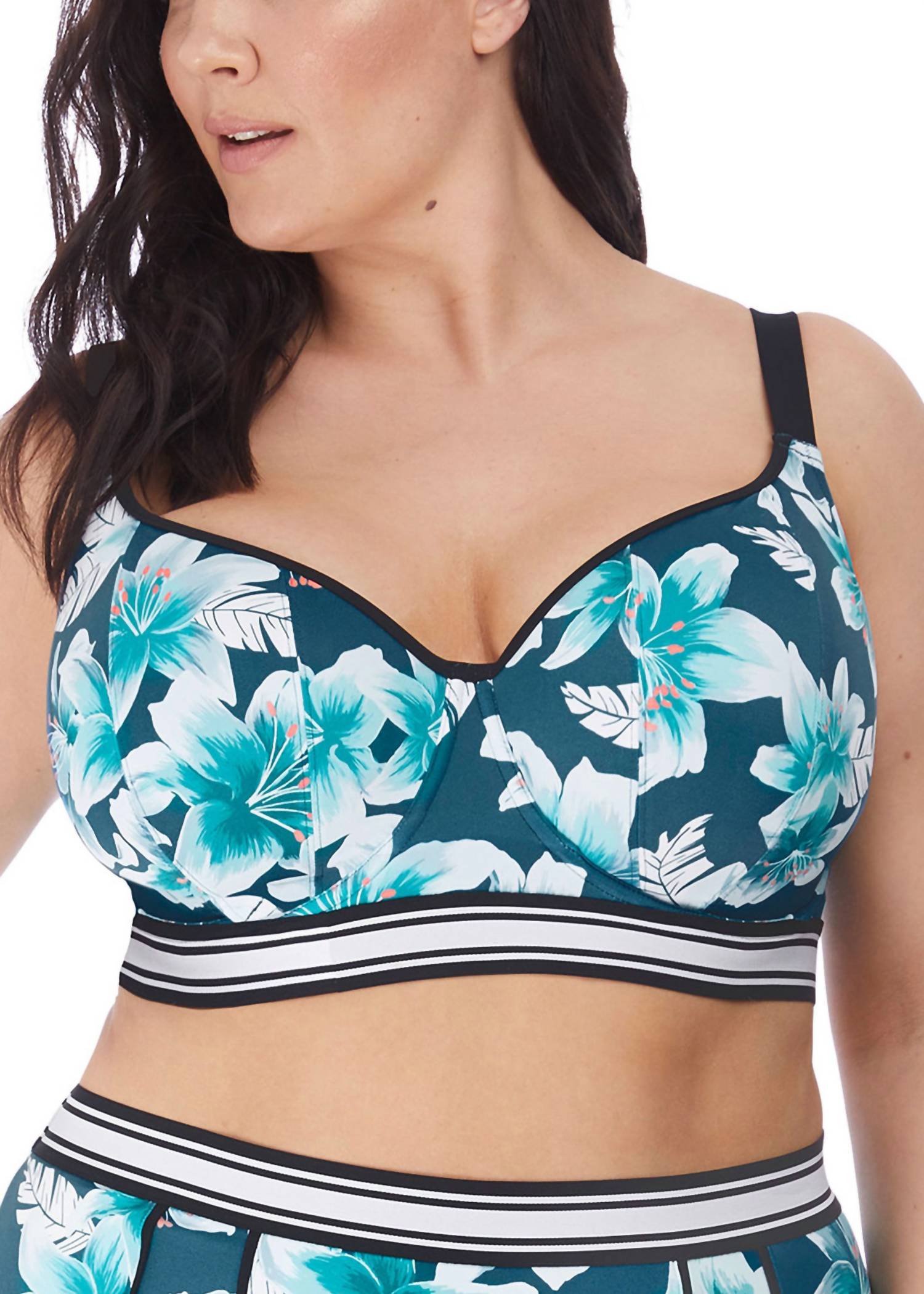 Elomi - Island Lily Sweetheart Crop Bikini Top