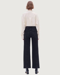 Bayeas Dylan Wide Leg Jeans in black - women's jeans - detail view