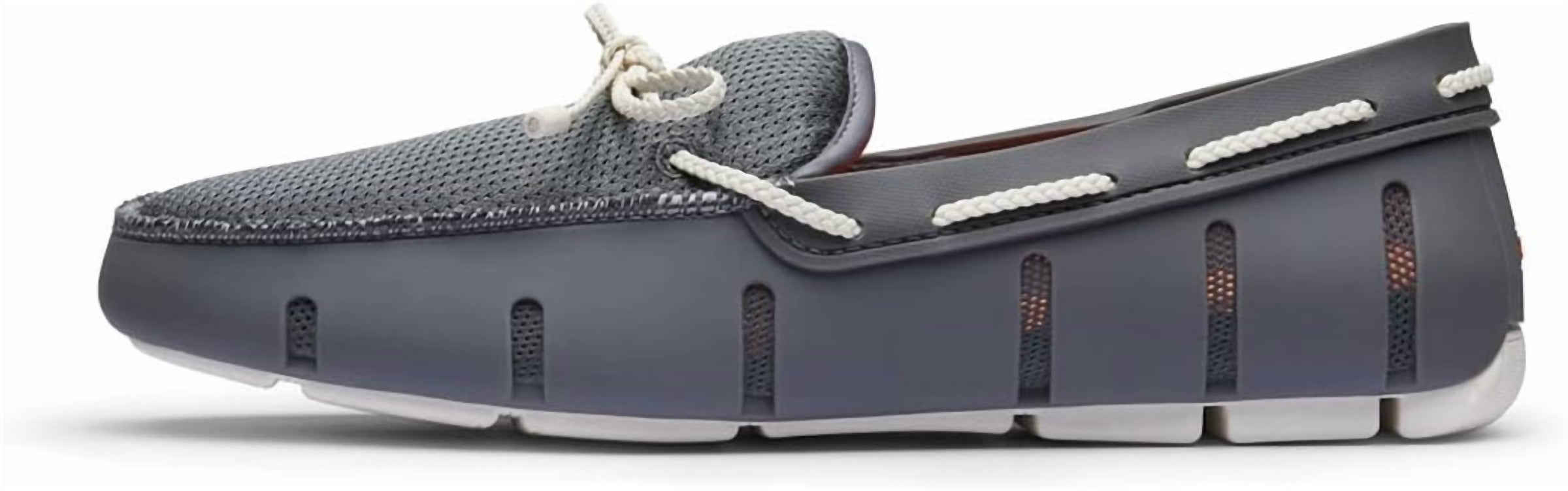 SWIMS Men's Braided Lace Loafer in basalt grey - men's loafer