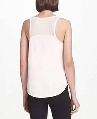 Dkny - DKNY Womens Activewear Sport Mesh Trimmed Tank Top