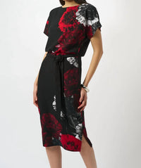 Joseph Ribkoff - Floral Boat Neck Sheath Dress
