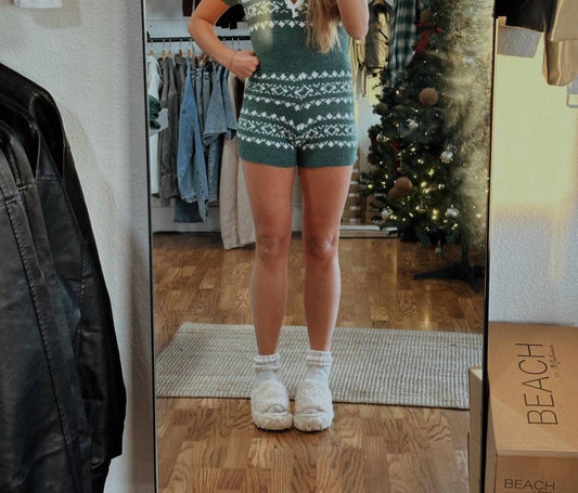 Blue Blush - Teddy Christmas Romper