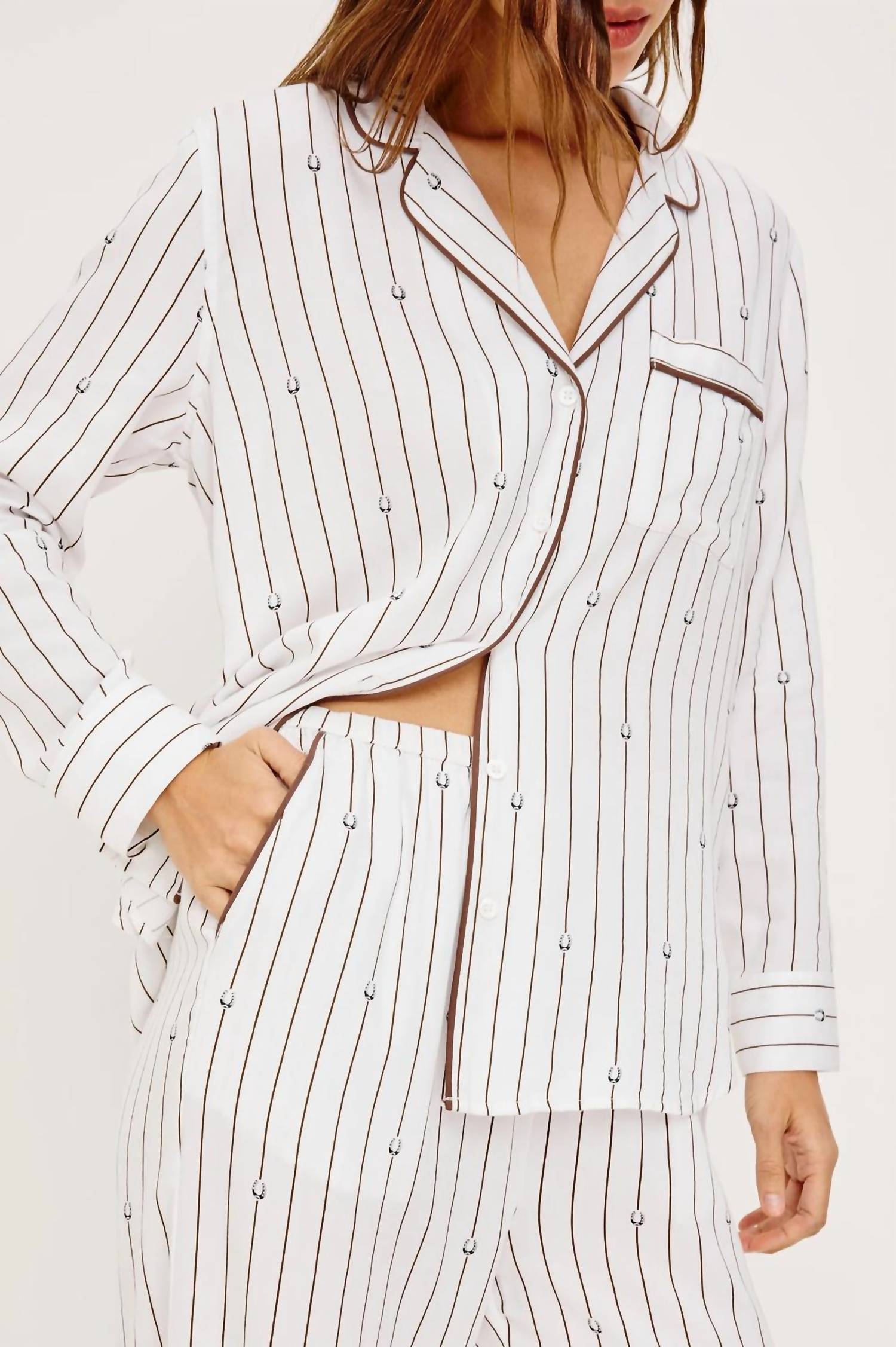 Rails Women's Luna Pajama Set in striped lucky horseshoes - women's intimate - view 4