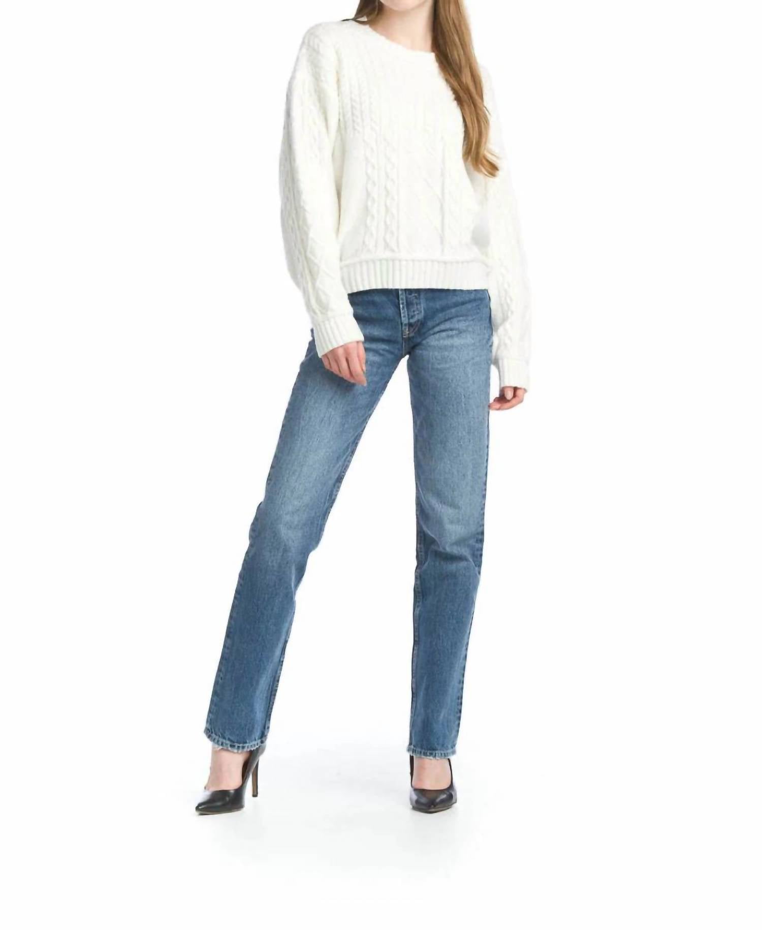 Papillon - Cable Knit Long Sleeve Sweater