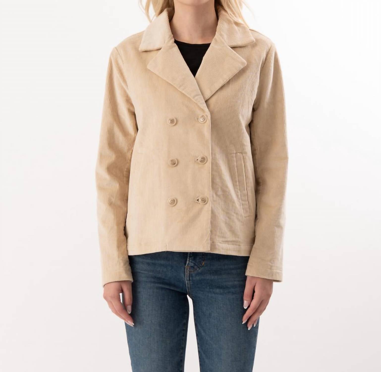 Elliott Lauren Corduroy Blazer in natural - women's jacket