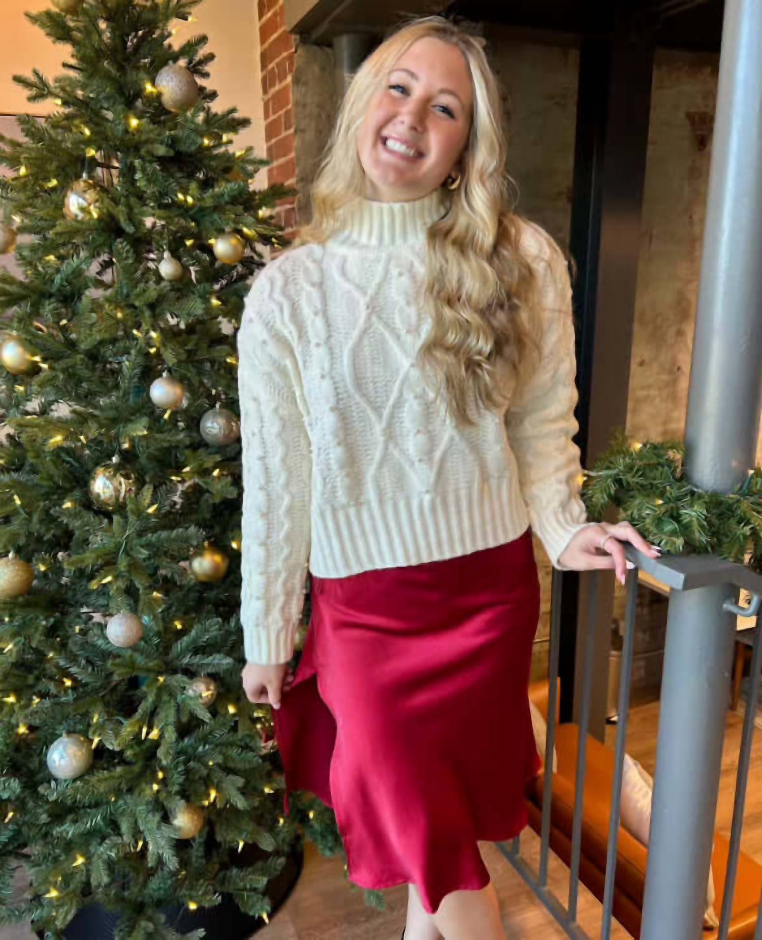 Ee:Some - Savannah Satin Midi Skirt
