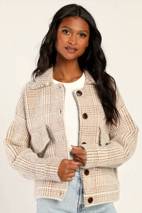 Sage The Label - Lola Plaid Sweater Jacket