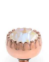 Qudo Women's London 8mm Jewekry Topper in ivory cream delite rosegold - women's jewelry - detail view