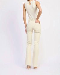 En Saison Alitzel Flare Pant in ivory - women's pants - detail view