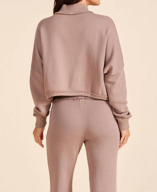 Bobi - Turtleneck Drop Shoulder Mixed Top