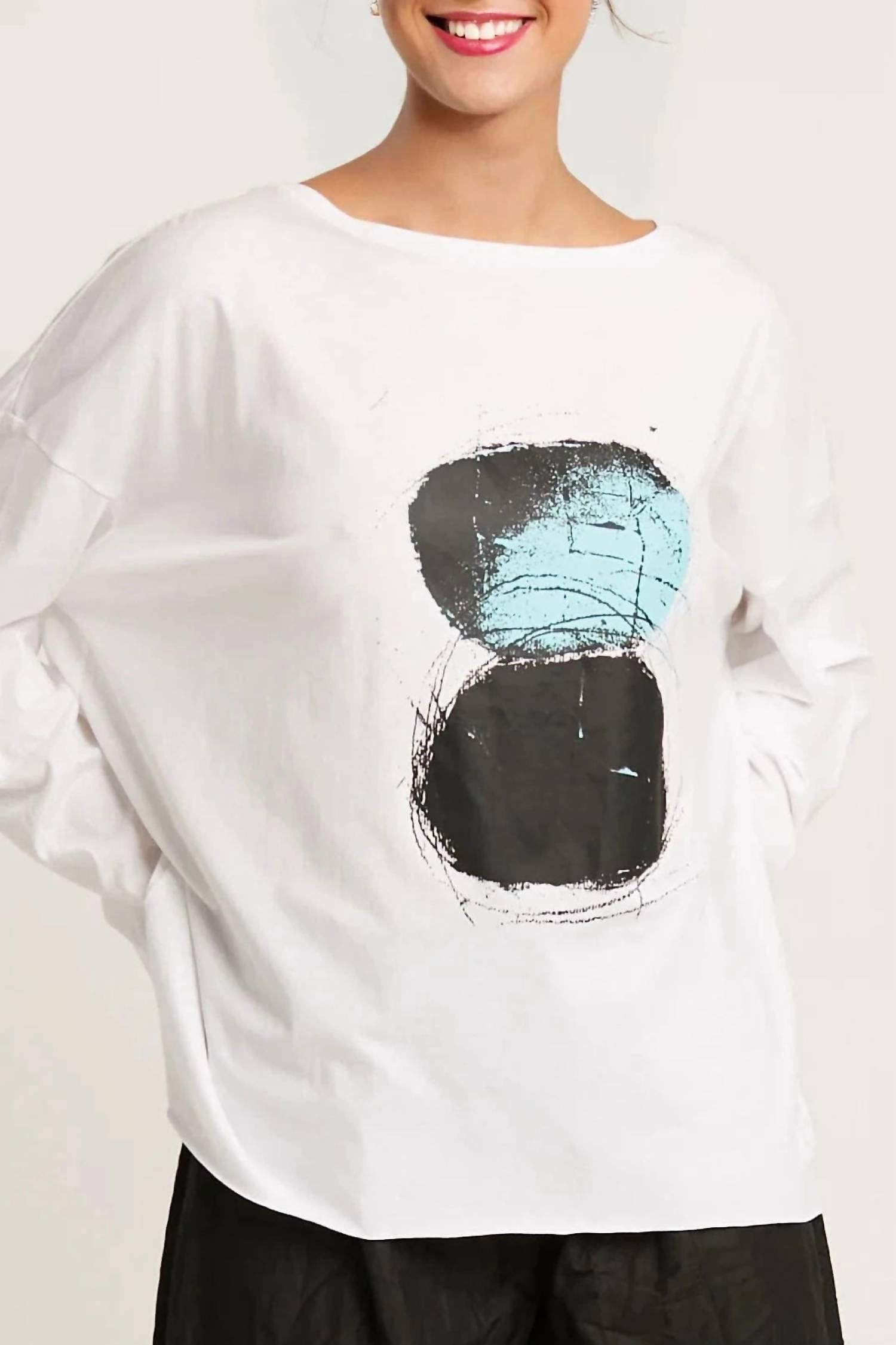 Planet By Lauren G. - Pima Cotton Luna Luxury Boxy Tee