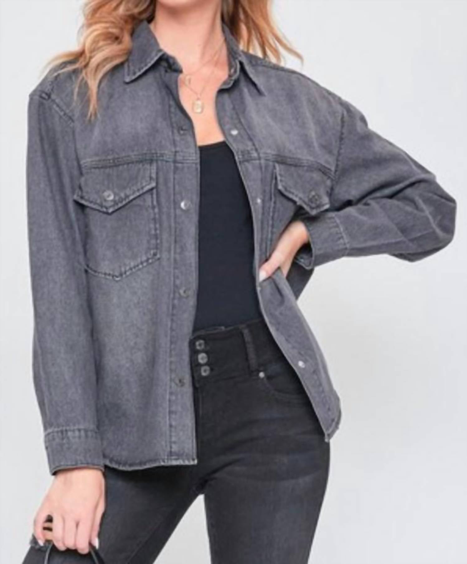 Ymi - Baguette Long Sleeve Denim Shirt