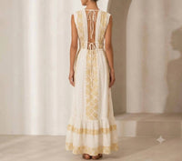 Mystery Resort - Aurelia Plunge Maxi Dress