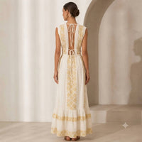 Mystery Resort - Aurelia Plunge Maxi Dress