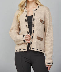 L'Agence - Luxe Trimmed Cardigan