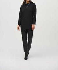 Joseph Ribkoff - Hi-low Mock Neck Long Sleeve Top